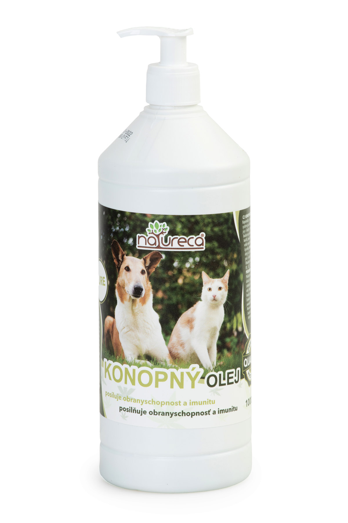 Konopný olej Natureca Pure 1L, EXPIRACE 18-03/2025- DO VYPRODANÍ ZÁSOB