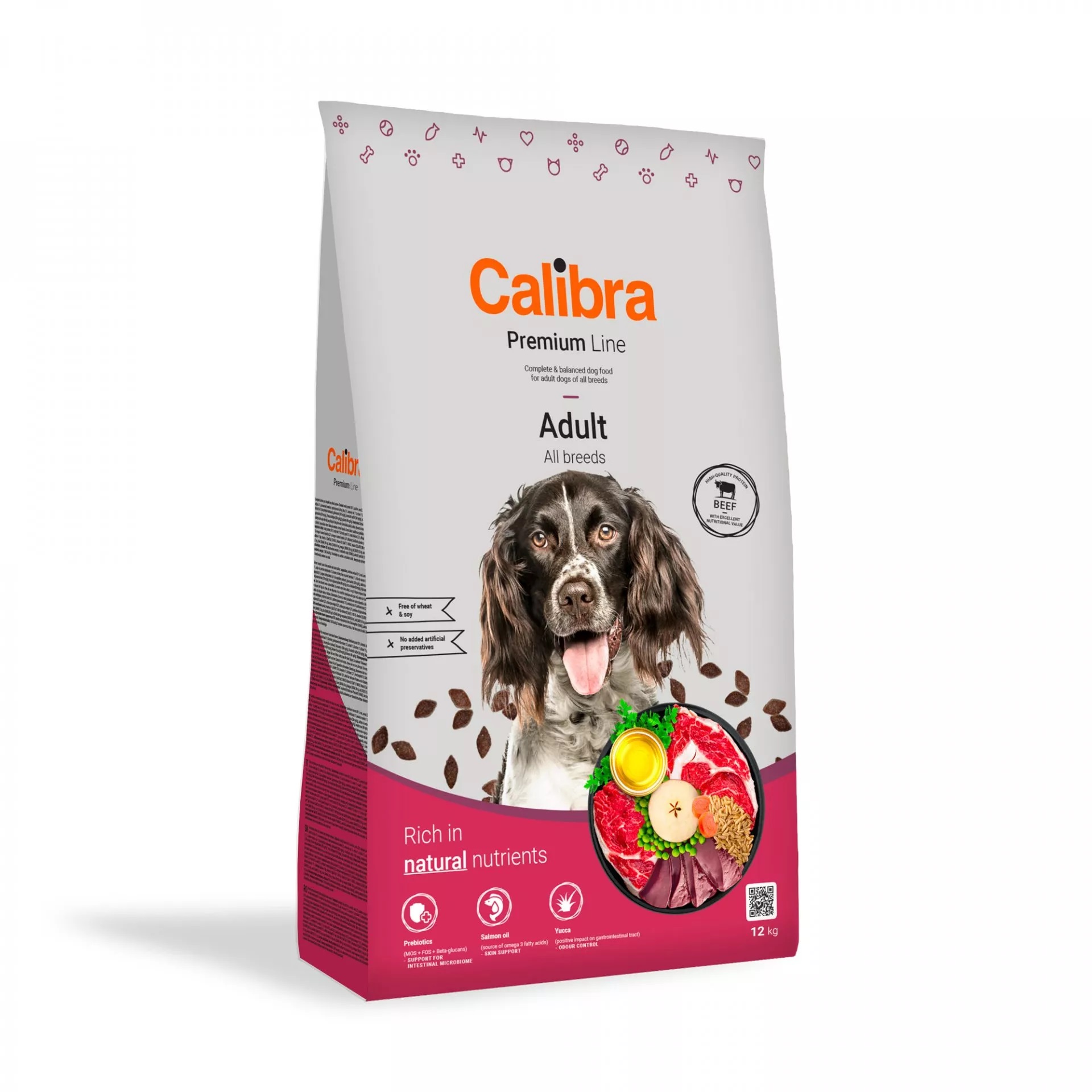 Calibra Dog Premium Line Adult Beef 12kg+DÁREK Pivovarské kvasnice 250g Natureca®