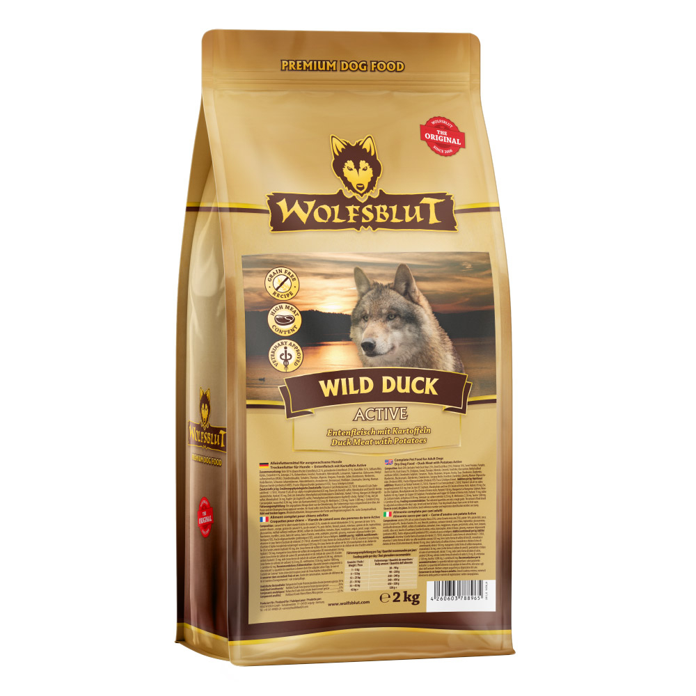 Wolfsblut Dog Active Wild Duck 2kg !!! EXPIRACE 05.11.2026 !!!