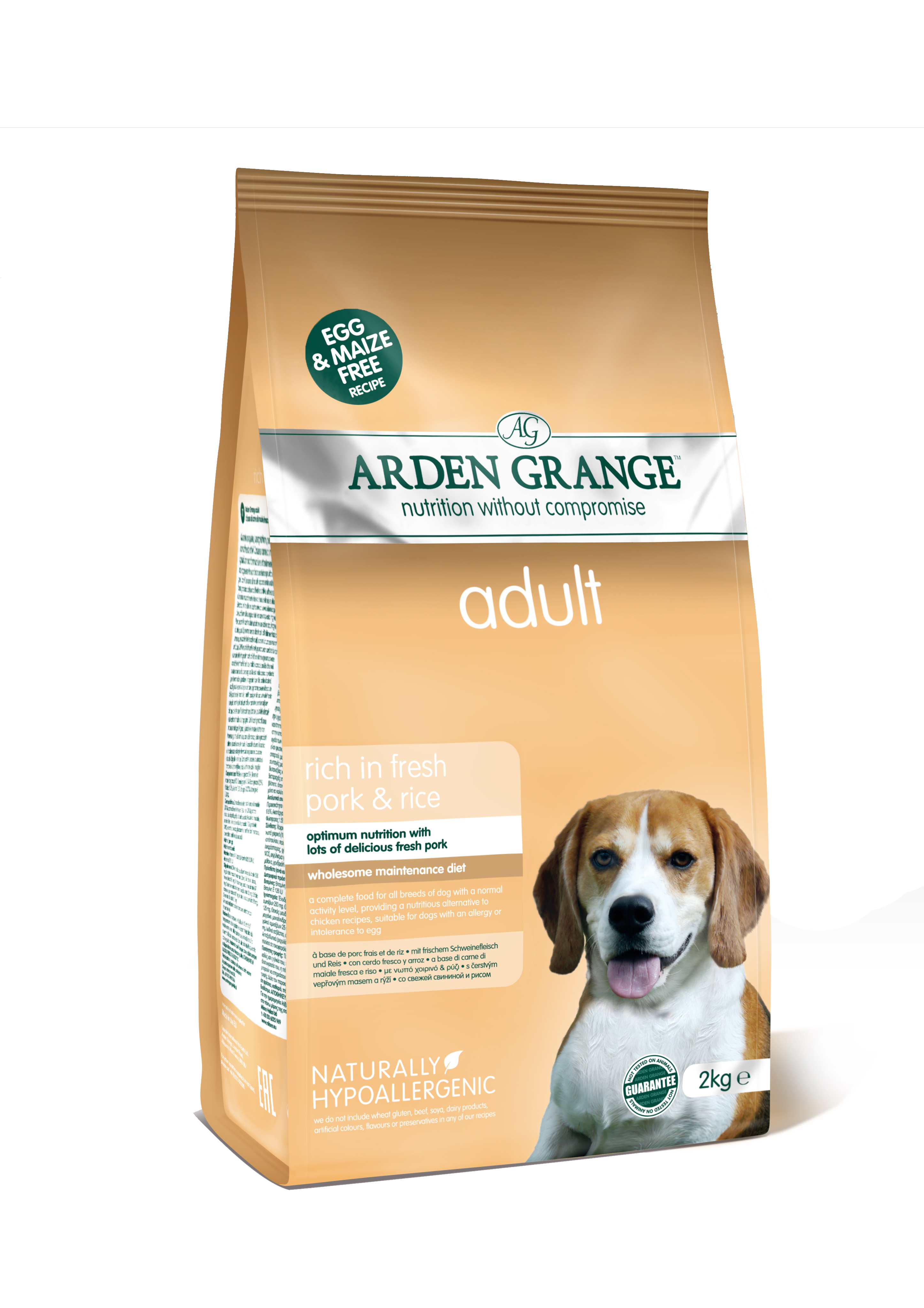 Arden Grange Dog Adult rich in fresh Pork&Rice 2kg !!! EXPIRACE 29.09.2026 !!!  