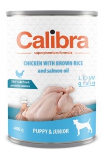 Calibra Dog  konz.  Junior kuře s hnědou rýží 400g