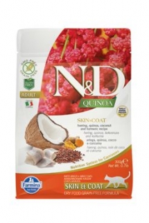 N&D GF Quinoa CAT Skin&Coat Herring & Coconut 300g