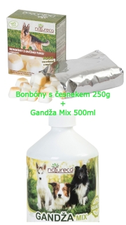 Bonbóny z ovčího tuku česnek Maxi 250gr +Gandža Mix 500ml/EXPIRACE 07-08-2023