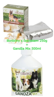 Bonbóny z ovčího tuku česnek Mini 250gr +Gandža Mix 500ml