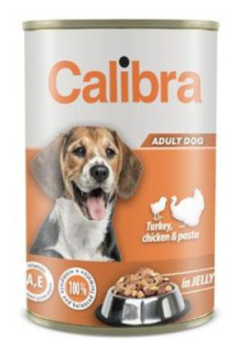 Calibra Dog  konz. krůtí+kuřecí+těstoviny v želé 1240g